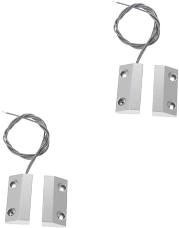 HEMOTON Türmagnet 2 Sätze Sensor magnetische Alarme nontendo rollt zinkleimverband magnetischer Alarm Magnetische Fensteralarme verdrahtet Garagentor Schalter Zinklegierung Sirene