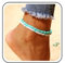 Inateannal Bracelets De Cheville Turquoise Chaîne Perlée Cheville Été Plage Turquoise Chaîne De Cheville Pour Pied Fait Main Bleu Blanc Perles Chaîne De Pied Bijoux Pour Femmes Et Filles