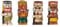 Geschenkestadl 4 Stück Set Tiki Cocktail Becher 440ml-550ml Keramik Tassen Cocktailglas Deko Party Hawaii, 9956496