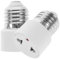 Warmhm 2St E27 Steckdosenadapter - Intelligenter Adapter Für Glühbirne Zur Steckdose - Umwandlung Der Lichtsteckdose in Steckeradapter E27 Birne Lampenfassung Adapter Austausch
