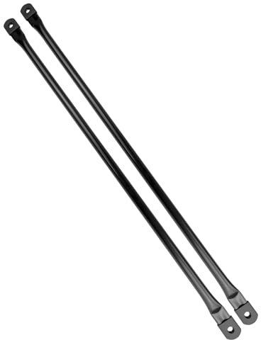 2 Pcs 90cm/35.4inch Garden Swing Replacement Rods for Hanging Swing Seat to Frame, Black Metal Round Rods