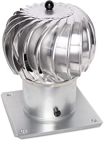 STERR Kaminaufsatz Kugelförmig 200 mm - Schornsteinabdeckung, Schornsteinaufsatz - Schornsteinabdeckung Aluminium, Kugelaufsatz – Kaminabdeckung – SRC200AB