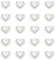 20PCS Silver Fridge Magnets Cute Diamond Love Heart Refrigerator Magnets, Decorative Magnets for Whiteboard Cabinet Locker, Lovely Magnets for Classroom Home Kitchen Office Decor