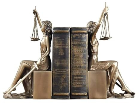 WBRSybUK Buchstütze, 1 Paar Römische Statuen Der Justitia, Heimdekoration, Buchstützen, Bronzefigur, Römische Göttin, Tischskulpturen, Geschenke Für Bibliothek, Arbeitszimmer, Büro