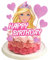 9PCS Bar-bie Tortendeko, Glitter Cupcake Toppers, Cartoon Cake Topper Deko Geburtstag Kuchen Dekoration für Kinder