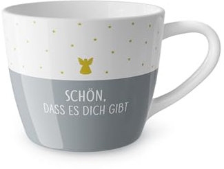 la Vida Maxi Becher für dich, Kaffeetasse, Teetasse, Tasse Schutzengel, 400ml, Schön dass es Dich gibt