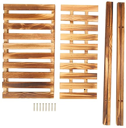 Massivholz-Pflanzenständer, 2-stufiges Leiterregal, multifunktionales Präsentationsregal für Hof, Terrasse, Garten, Balkon