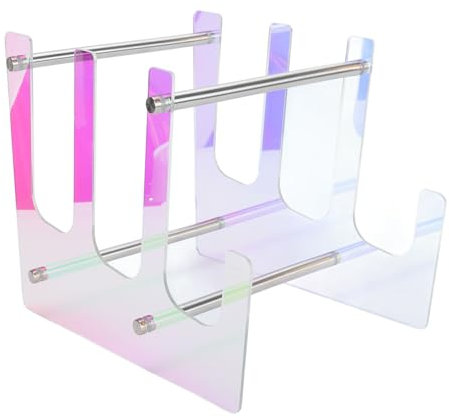 Lybunair 3 Tier Colorful Acrylic Mechanical Keyboard Display Stand and Holder Shelf for Gaming Keyboard Storage