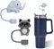 Elephants and Raccoons Straw Cover for Stanley 40&30 Oz Cup, 10mm Silicone Straw Covers Cap for Stanley Cup Accessories, Cute Straw Topper for Tumblers, Straw Cap Stopper for Reusable Straws,Straws