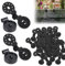 Attache Brise Vue 100 Pièces, Clip Spécial avec Œillet, Clips de Fixation pour Bache Noir, Anti-Oxydation Fixation Brise Vue, Pinces en Plastique de Tissu D'ombre pour Filet D'ombrage Tissu Coupe-Vent