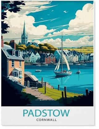 Jigsaw Puzzle 1000 Piece，Padstow Cornwall，Classic Puzzle DIY Kit paper Toy Unique Gift Home Decor（50x70cm）-BJ35