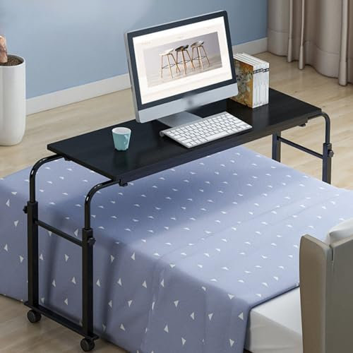 Betttisch mit Rollen, Schreibtisch über dem Bett, Schreibtisch über dem Bett, mobiler Tisch mit Rollen, Computertisch für Bett, Betttisch mit Rollen, höhenverstellbar C2