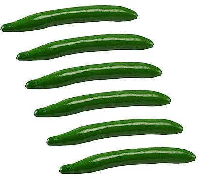 6 Stück Plastik Gurke Lebensechte Kunststoff Gurke Gemüse Party Festival Dekoration Faux Modell Requisiten Garnierung Fest Küche