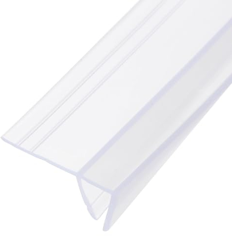 Goma Mampara Ducha,Junta Mampara Ducha, Adecuado para Vierteaguas Mampara Baño Puerta de 6mm,8mm,10mm,12mm de Espesor,Perfil de Mampara para Cristal Recto y Curvado,Fácil Instalar (F,6mm,200cm)