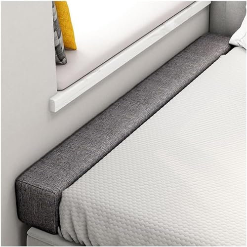 JHOMHF Bettwandlückenfüller, Matratzenverlängerung, Kopfteil-Matratzenfüller for Einzel-/Doppel-/Kingsize-Bett Abnehmbare Waschbare Bettbrücke Bettkeil(Dark Gray,180x10x10cm)