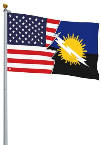 Bandera Clásica, Bandera Del Estado Zulia Y América Personalizada Banderines Pancarta Para Eventos Fiestas Flag 90X150Cm