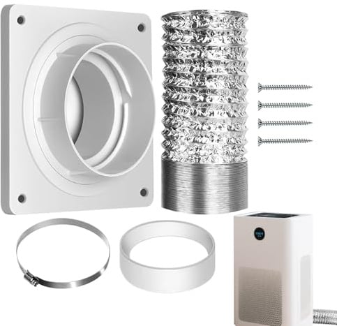 ycezw Kit Ventilation Portable Climatiseur - Adaptateur pour Ventilateur Mural Climatiseur Portable - Connecteur Panneau Avec Anneau D'étanchéité Pour Maison Salon Garage Appartement