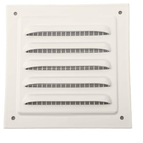 babominimer Quadratische Lüftungshaube aus Aluminiumlegierung, Metallgitter mit Nylon-Netz, für Badezimmer, Küche, Büro, Lüftungsk, Schutz (350 x 350 mm)
