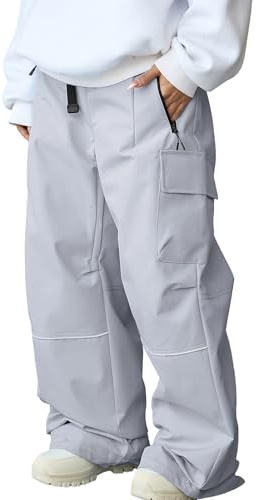 HOTIAN Skihose Damen Schneehose Wasserdicht Winddichte Warm Baggy Oversize Snowboardhose Skilanglaufhose Ski Pant Outdoorhose
