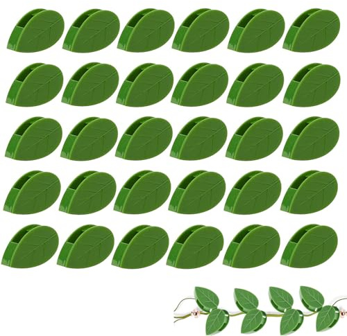 LeeQunQ 30 PCS Plant Clips for Climbing Plants Indoor, Plant Wall Clips, Plant Hooks for Climbing Plants, for Home Decoration or Wire Cable Organizer(Green)