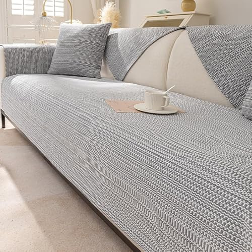 L-Form Sofabezug Antirutsch Couchschutz für 2 3 4 Sitzer Ledersofa Fellschutz Größe 90x240cm Farbe D & Stilvolle Wohnkultur