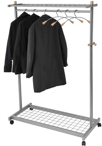Alba mobile Garderobe feststellbare Rollen für 40-50 Bügel B 1140 x T 550 x H 1800 mm