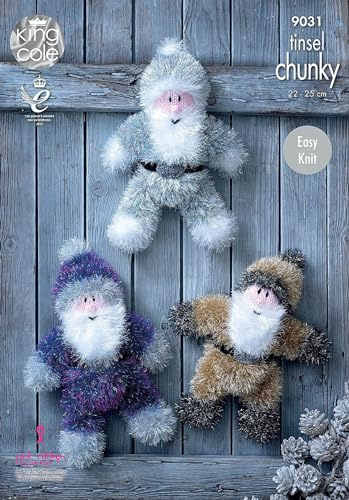 King Cole Tinsel Knitting Pattern 9031 - Intermediate Toys Pattern