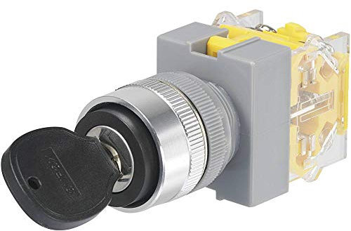 TRU COMPONENTS Schlüsselschalter Y090-A-20Y/31 250V/AC 5A 1xON/OFF/ON 2x45° IP40 1 Stück