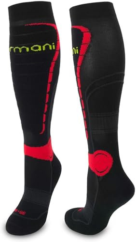 normani Sport Kompressionsstrümpfe für mehr Unterstützung und Leistungsförderung Farbe Style/Rot Größe 43/46