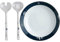 Marine Business northwind Saladier et Couverts de Service en mélamine, Blanc et Bleu, 25 x 25 x 7 cm, Lot de 3