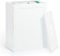 woodluv Toilet Roll Storage, Toilet Paper Storage Basket - Slimline Toilet Paper Holder, Wooden Bathroom Storage boxes, White