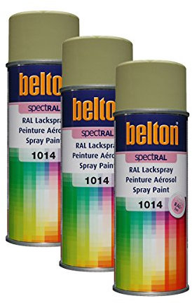 3x KWASNY 324 012 BELTON SPECTRAL Lackspray RAL 1014 elfenbein hochglanz 400ml