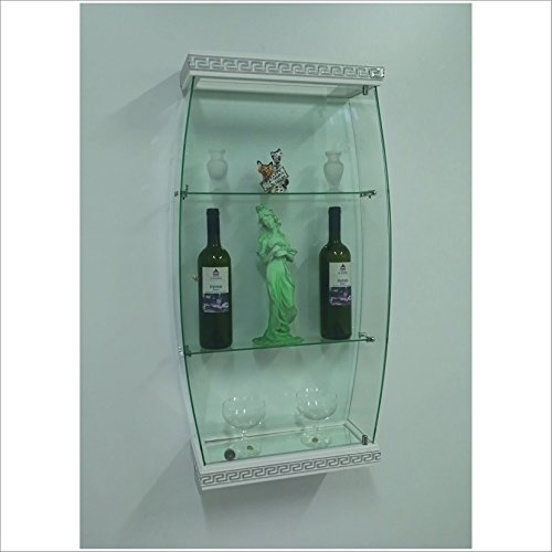Wand glasvitrine VM3022T-BOP Decorated Style (White/Silver (Versux Style))