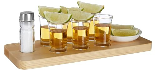 Premier Housewares Durable Tequila Six Shot Glass Set | Stylish Shot Glasses Set | Functional Shot Glasses Set of 6 | Sturdy Tequila Shot Gift Set | Versatile Tequila Glass Set