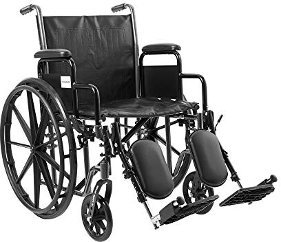 McKesson Wheelchair, Swing Away Foot Leg Rest, Desk Length Arms, 20 in Seat, 300 lbs Weight Capacity, 1 Count