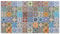 ARTland Spritzschutz Küchenrückwand aus Alu für Küche Herd Spüle 120x65 cm (BxH) mit Motiv Fliesenmuster Abstrakt Landhaus Fliesenoptik Orient Bunt T9OM