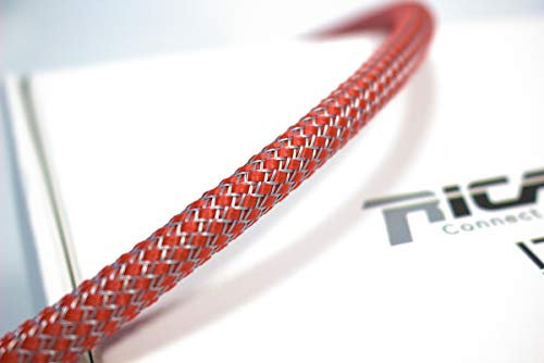 Ricable Custom RG08/10 - Rosso/Grigio 10 mt - Guaina Calza x Cavo 4-10 mm