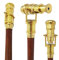 UK Gift Bastone telescopico pieghevole in ottone, cannocchiale, mazza telescopica, con palissandro indiano