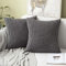 MIULEE 2er Set Kissenbezüge Kordsamt Dekokissen Kissenbezug Sofakissen Dekorativ Couchkissen Kissenhülle Bezug Weich für Wohnzimmer Schlafzimmer 26x26 Inch, 65x65 cm Grau