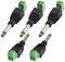 AAOTOKK 6.35mm 3Pole DIY Connector Gold Plated Connection Converter1/4 Stereo Audio Male to 3Pin screw Terminal Female Solderless Converter for Amplifier Microphones, (5 Pack-2Pin)