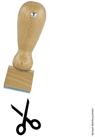 Holzstempel Schere für Bonuskarten/Treuekarten/Pass Pässe Bonuskarten Friseur Barber Shop Frisör Harschneider Barbier Friseure Hairstyling Haarstudios