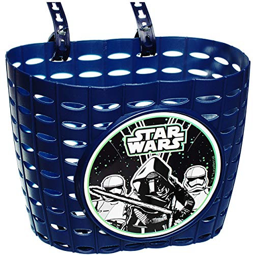 alles-meine.de GmbH Fahrradkorb/Korb - Star Wars - mit Befestigung für Lenker vorne - Fahrrad Kinder - Mädchen Jungen - Bastkorb - universal auch für Roller und Dreirad Laufrad..
