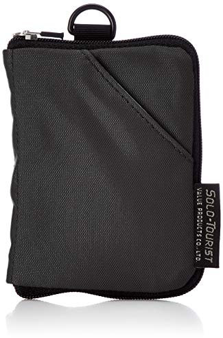 solo-tourist(ソロ・ツーリスト) Blocking Bifold Slim Wallet with Coin Pocket, Schwarz