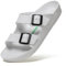 SAGUARO Hausschuhe Herren Damen Leicht Elastisch Pantoletten Klassisch Badschuhe Unisex Erwachsener Sandalen, Haus Wei? 39