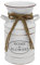 Fovasen Jarrón Decorativo de Estilo francés, jarrón de Flores Blancas Vintage, jarrón de Granja para Porche, hogar, Cocina, Mesa de café, 7.8 Pulgadas de Alto