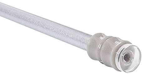 HUGG - Klemmfix -fx.7- ausziehbare Scheibenstange - ohne Kleben oder Bohren - 80-120 cm lang, Silber, 1 Stück