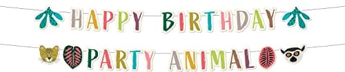 Folat 68287 Letter Garlands Zoo Party Pack of 2, Multi-Coloured