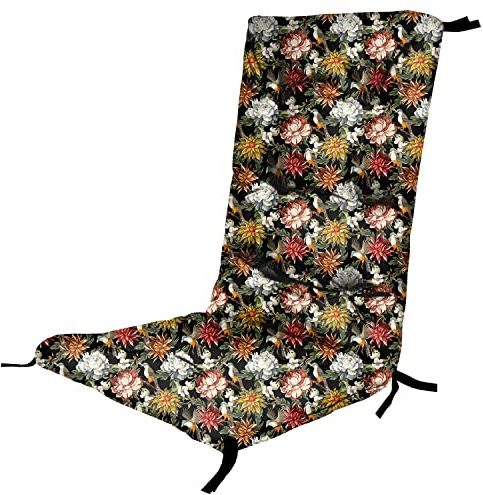 Hochlehner Auflagen für Stühle 130 x 50 x 5 cm Gartenstuhl Sitzpolster Sitzauflagen Outdoor Kissen Palettenauflage Bankauflage Polsterauflage Matratze Gartenpolster Farbe Bunte Blumen [146]