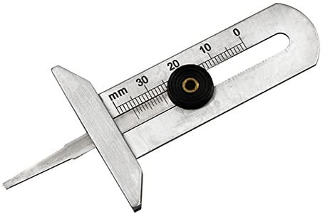 Tyre Tread Measuring Tool Stainless Steel Tire Tread Depth Gauge High Accurate Tread Depth Caliper 0-30mm Tire Thread Tester for Car Motorcycle