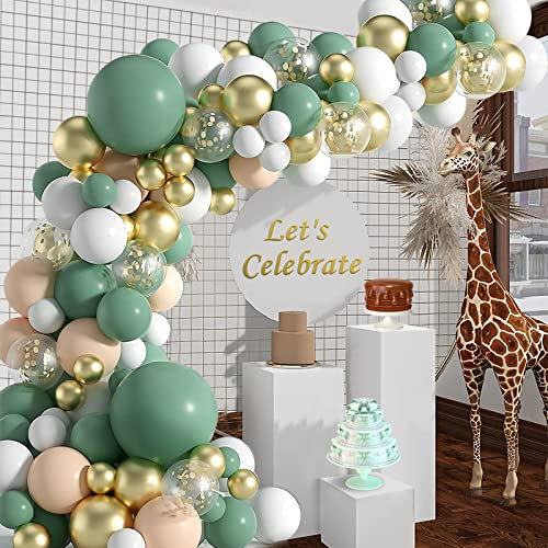 137 Stücke Luftballon Girlande Grün, Comius Sharp Latex Ballon Girlande Avocado Grün für Geburtstag Hochzeit Graduierung Vorschlag Dekoration Party Deko